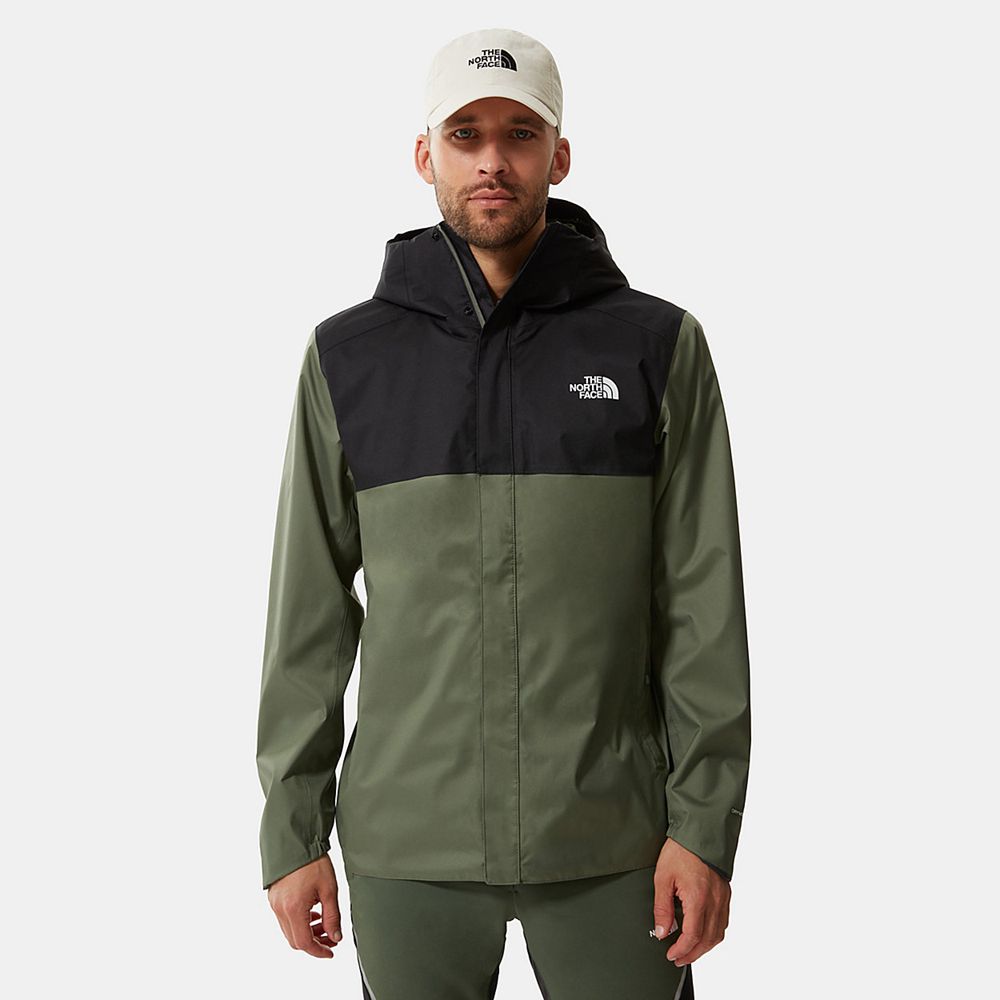 The North Face Lightweight Shell Jackets Mens Australia - The North Face Quest Zip-In Green / Black